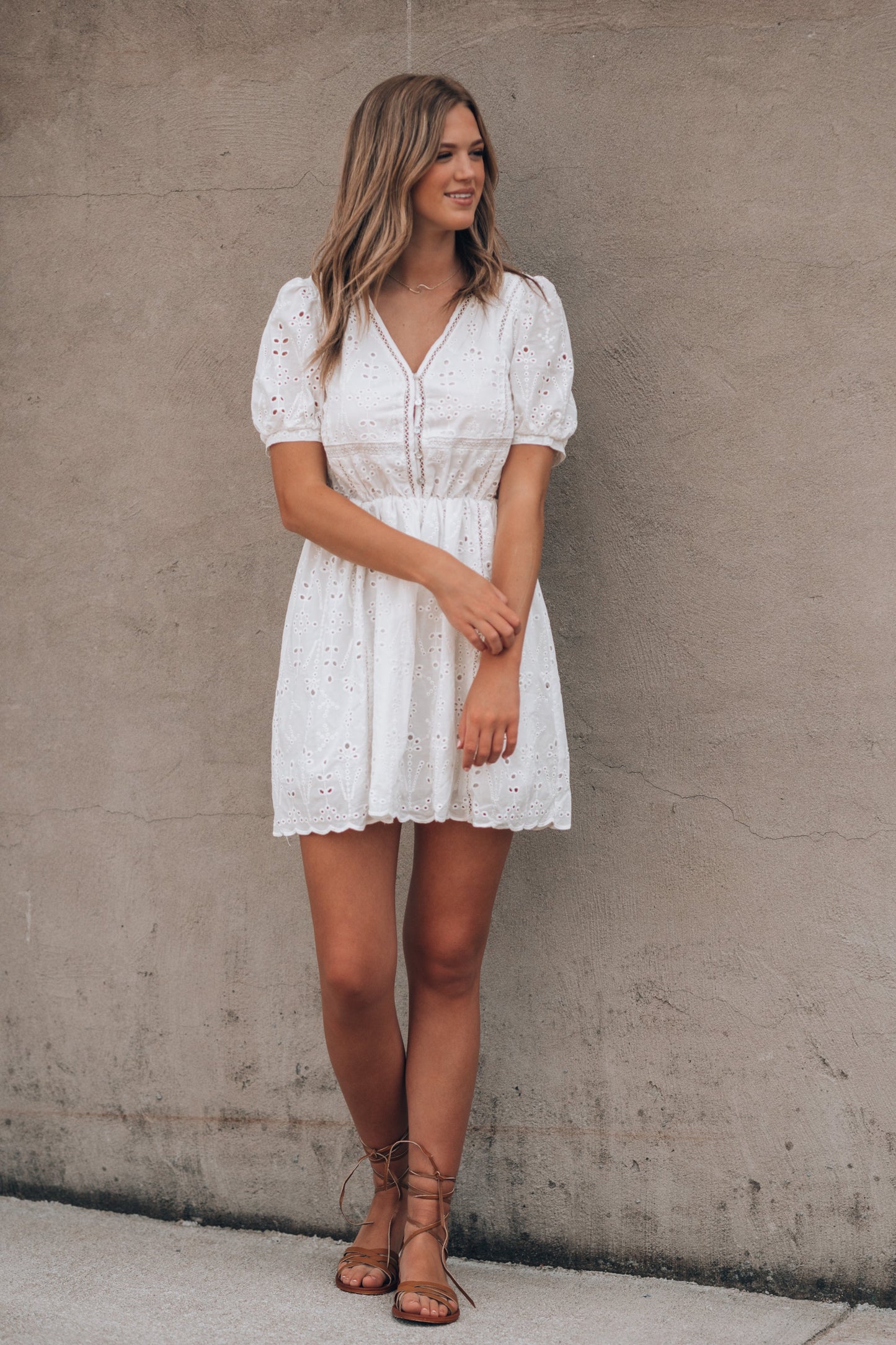 Sienna Eyelet Mini Dress