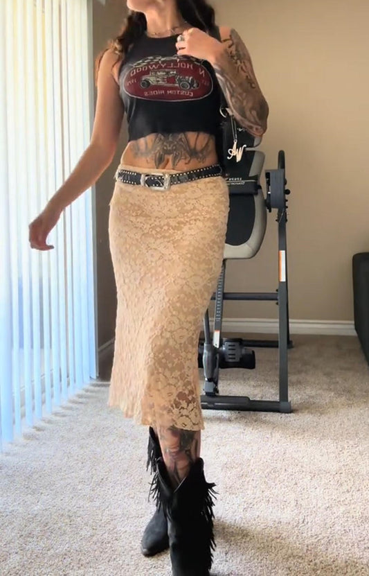 Women's Elegant Solid Color Lace Fishtail Skirt