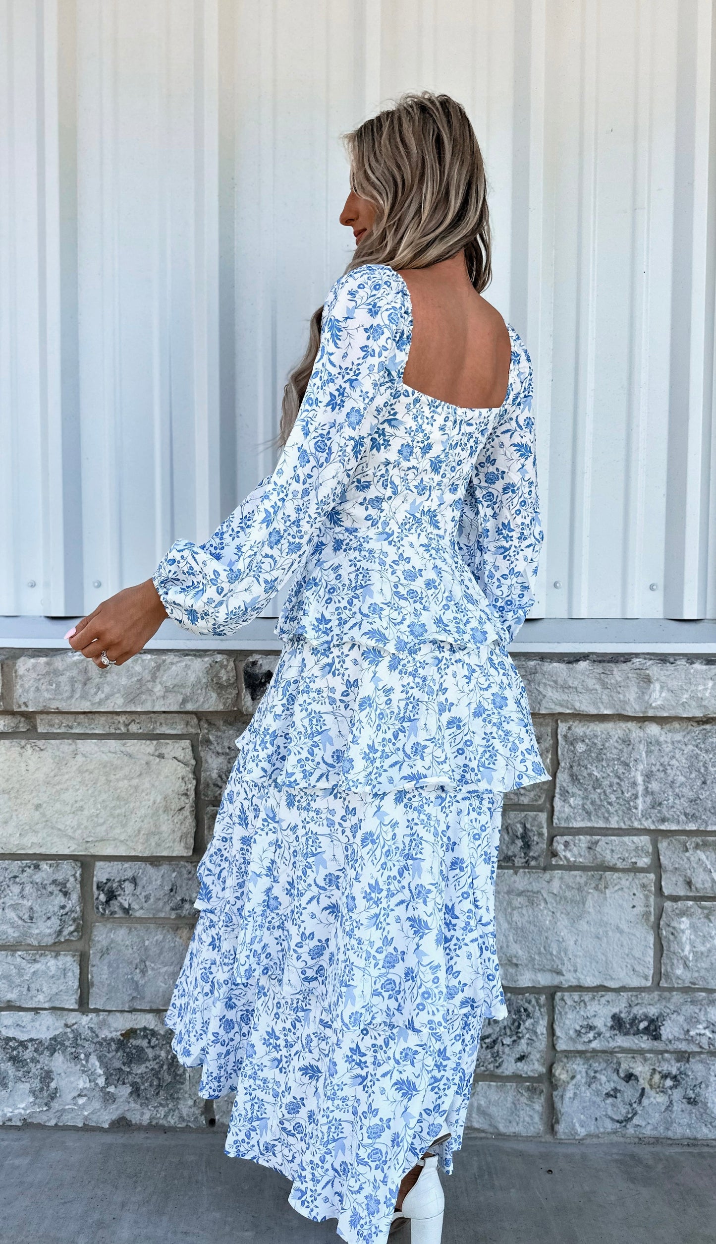 Passionflower Long Sleeve Maxi Dress