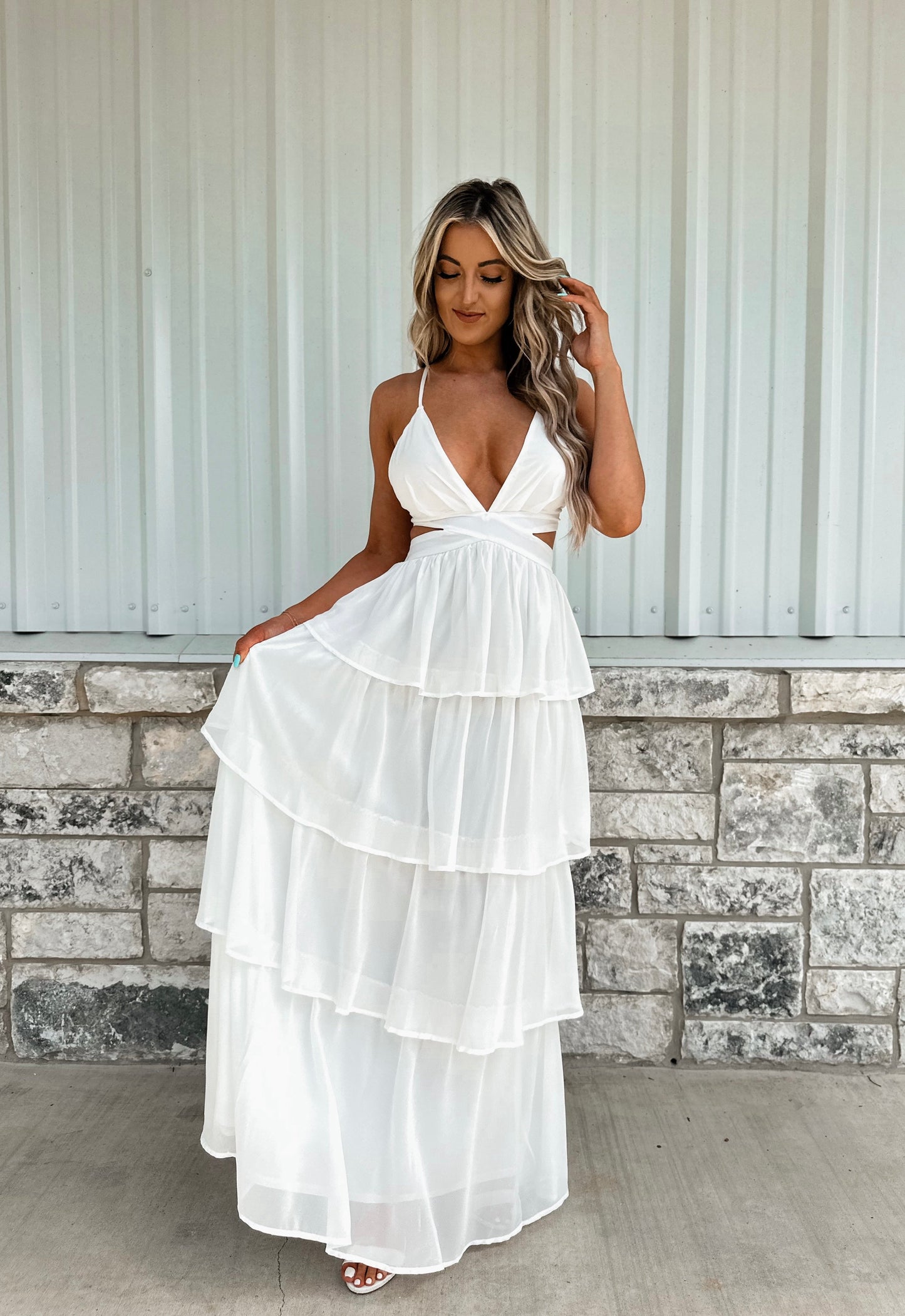 Porch Swing Angel Maxi Dress