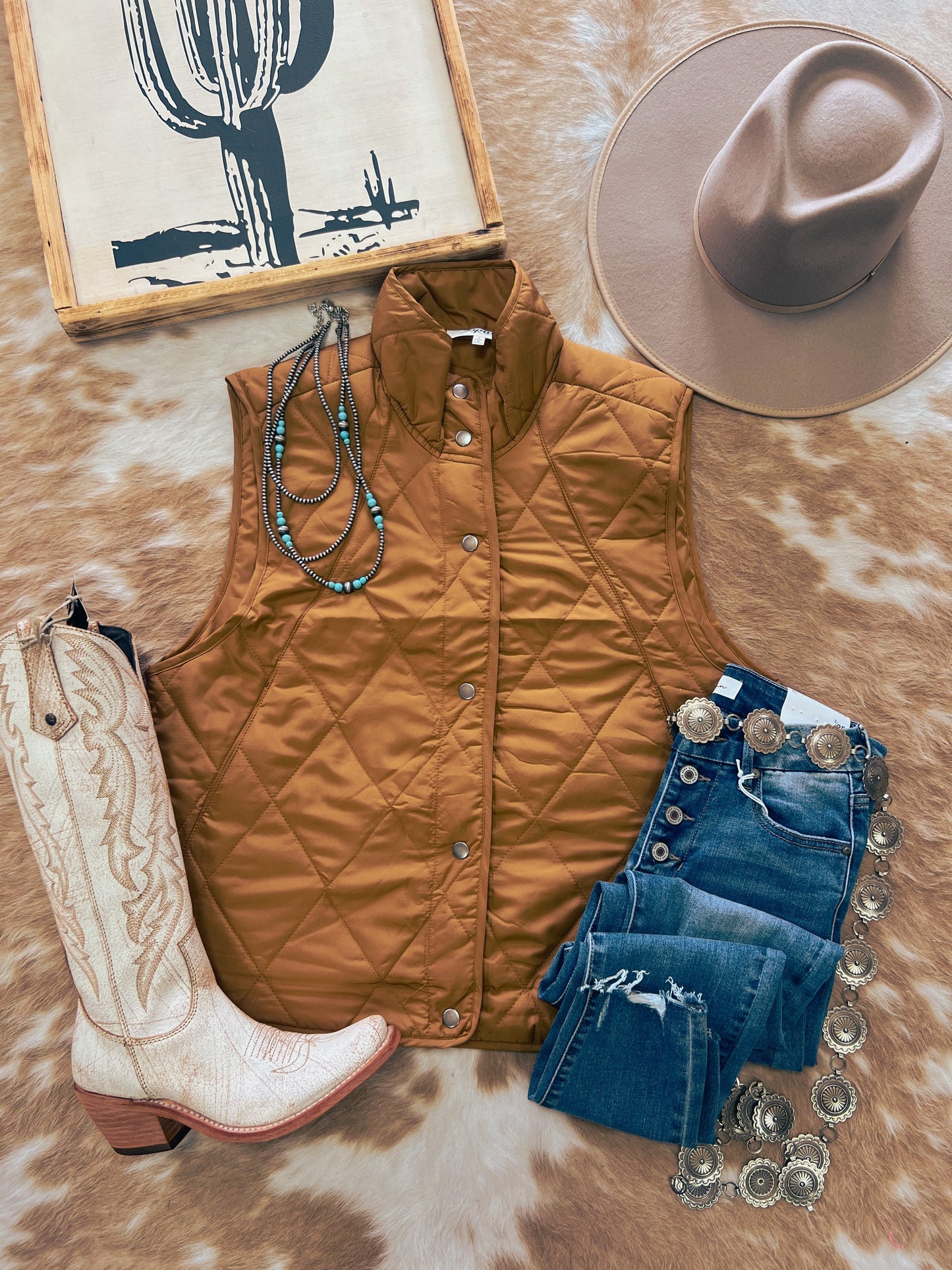 The Wilcoe Puffer Vest (Camel)