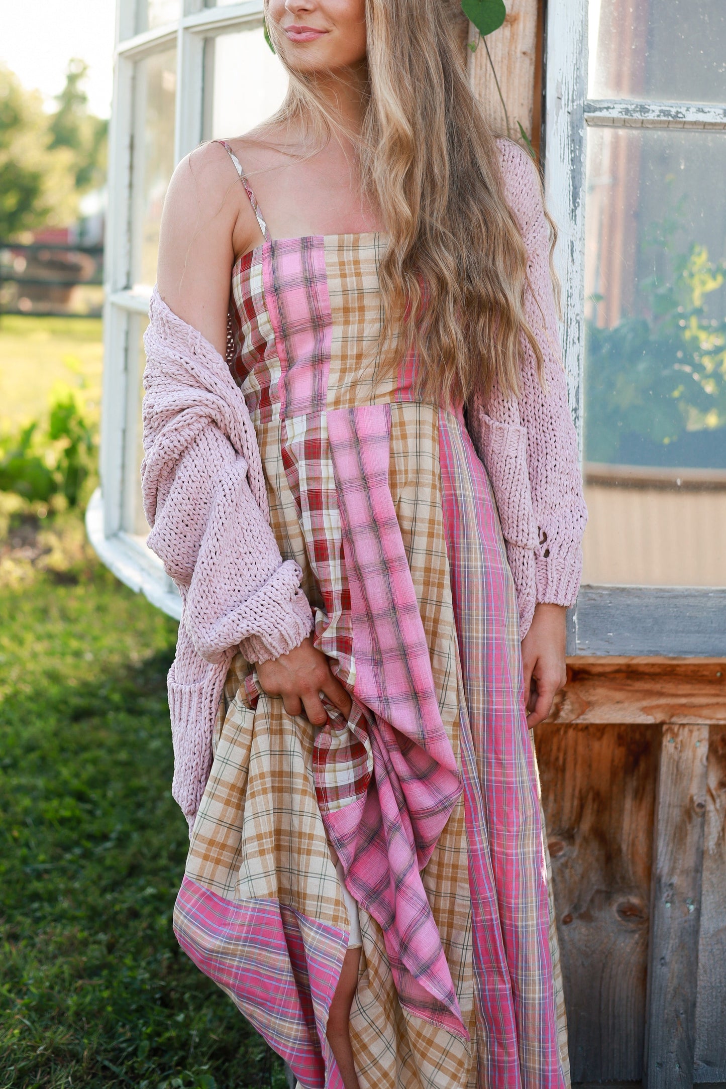 Sagebrush Plaid Maxi Dress - Strawberry Milk