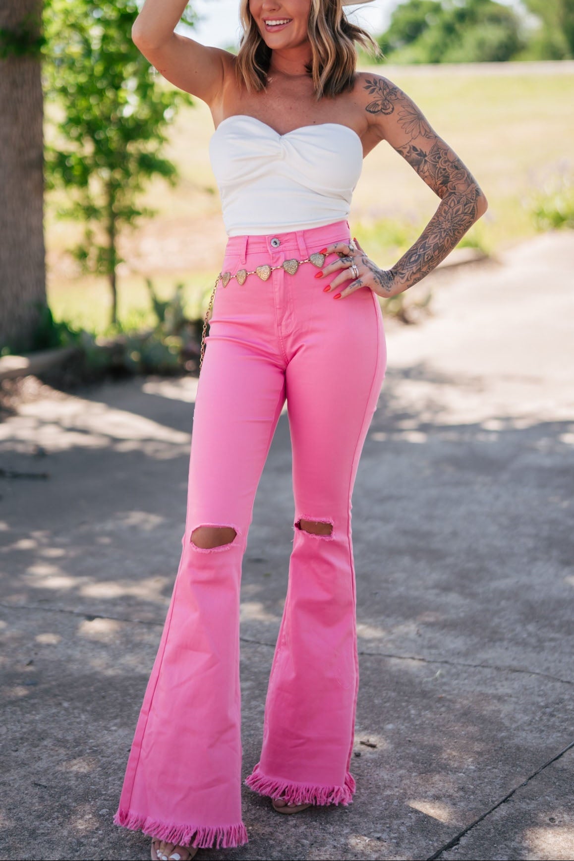 All Good Flare Jeans (Pink)