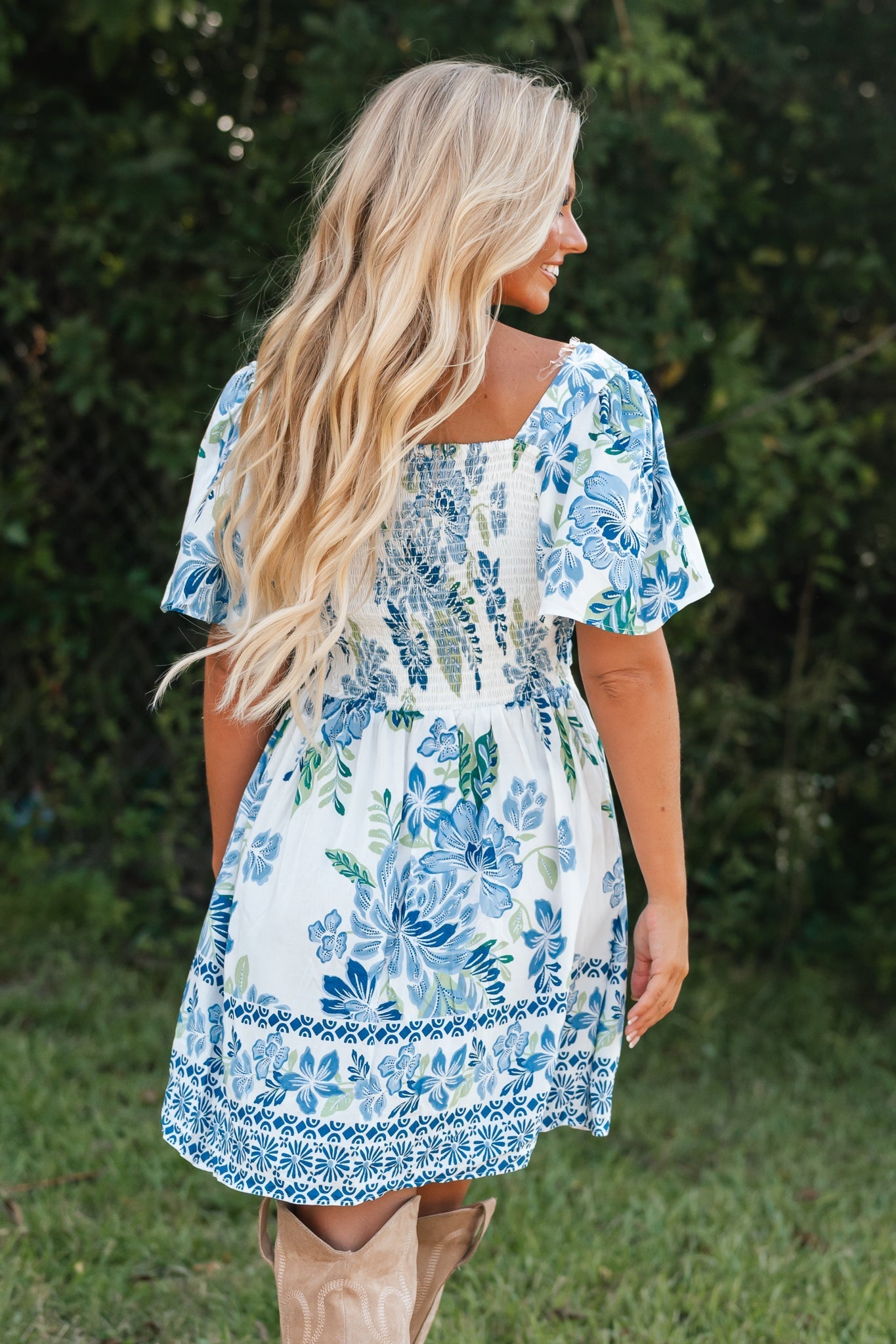 Hannah Floral Twist Mini Dress