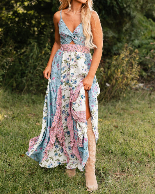 In The Mix Floral Maxi Dress