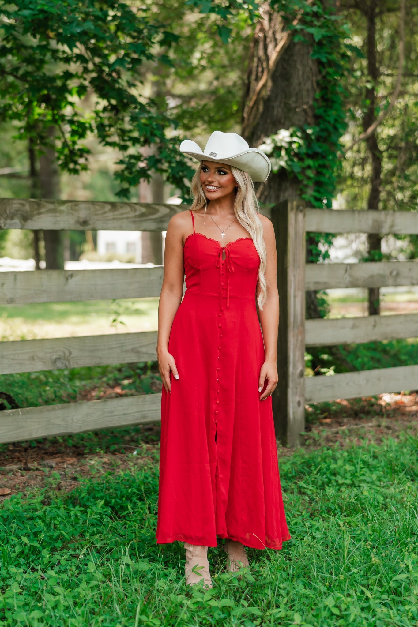 Serena Chiffon Maxi Dress (Red)