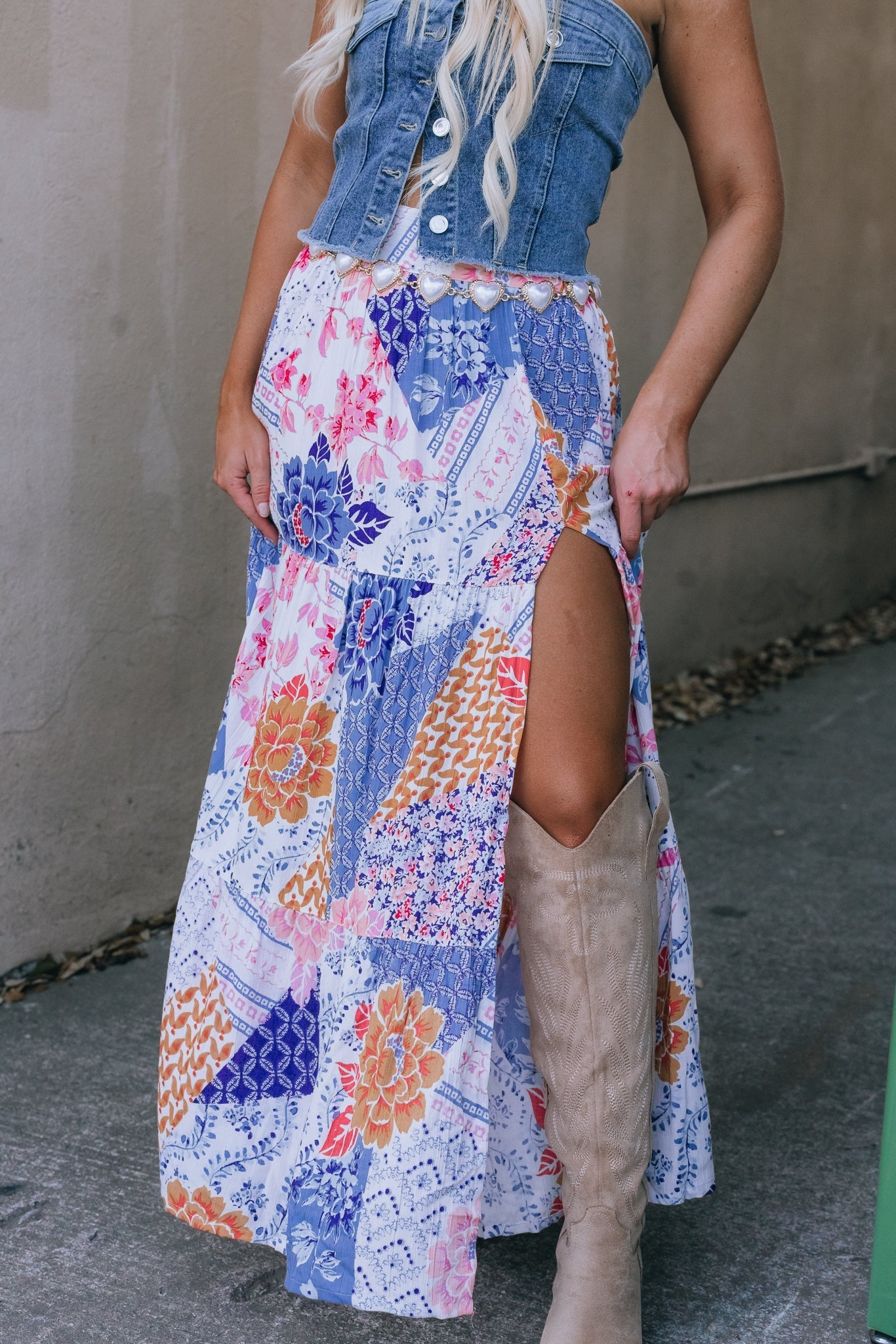 Patchwork Maxi Skirt