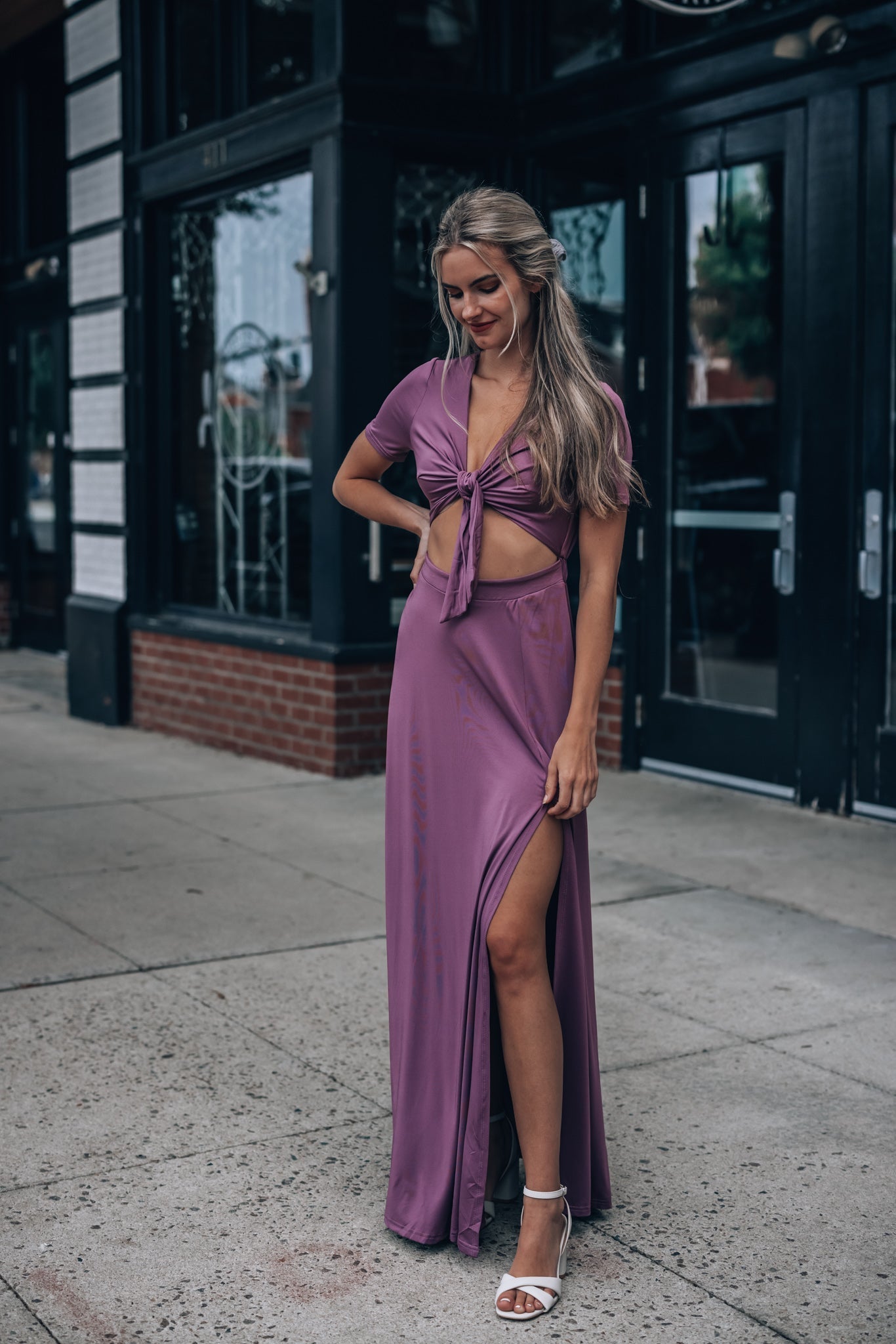 Wanderer Maxi Dress (Dark Mauve)