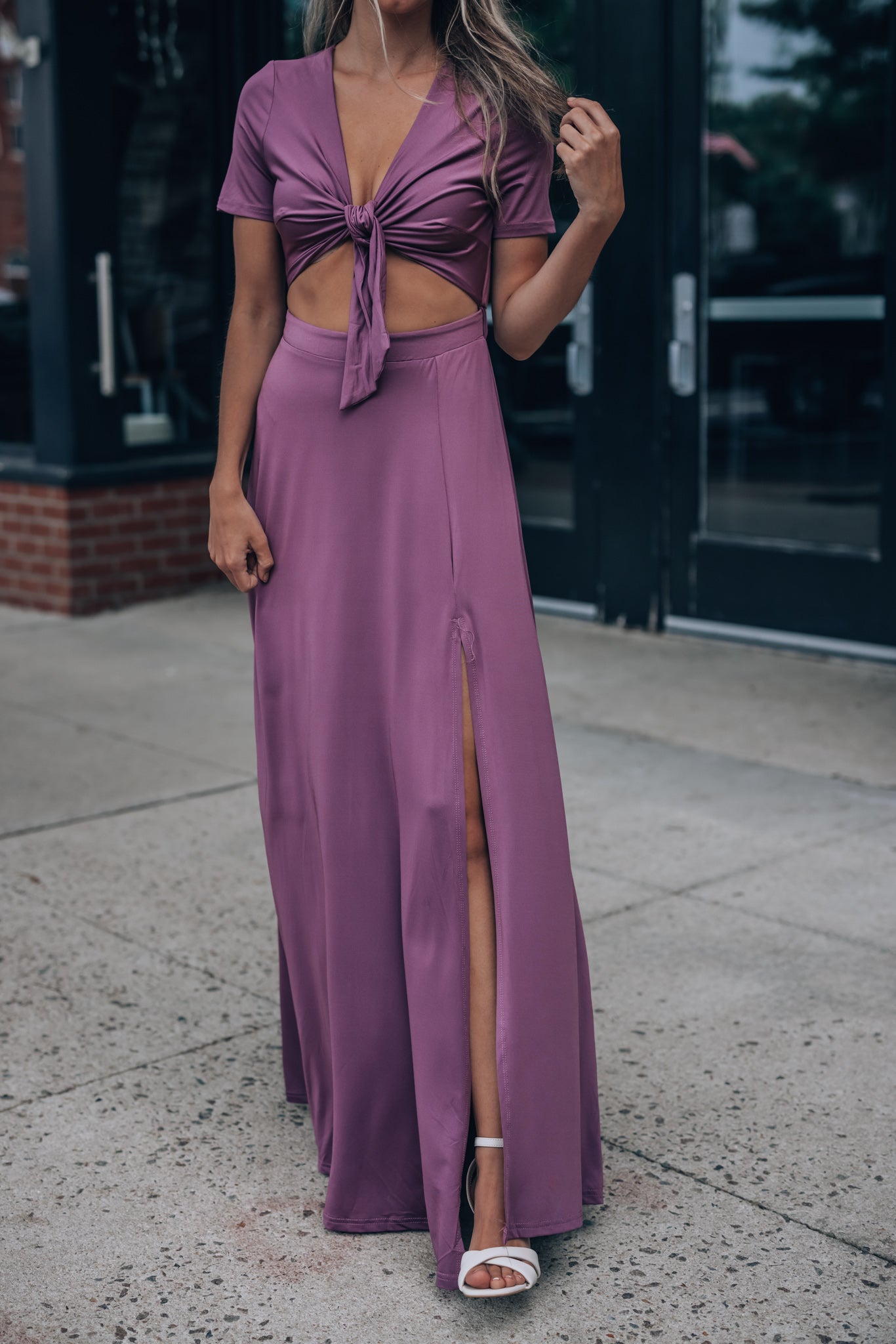 Wanderer Maxi Dress (Dark Mauve)