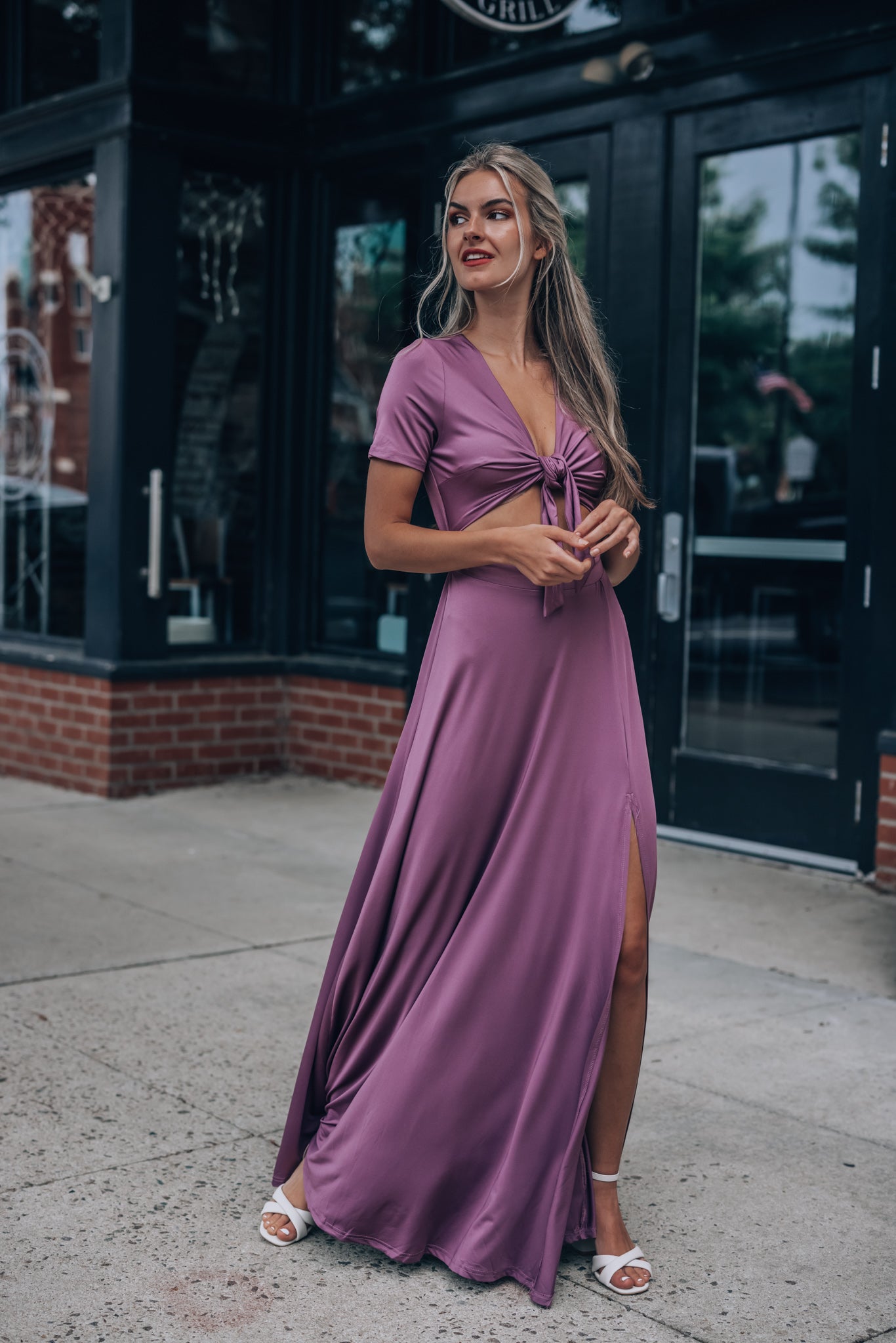 Wanderer Maxi Dress (Dark Mauve)