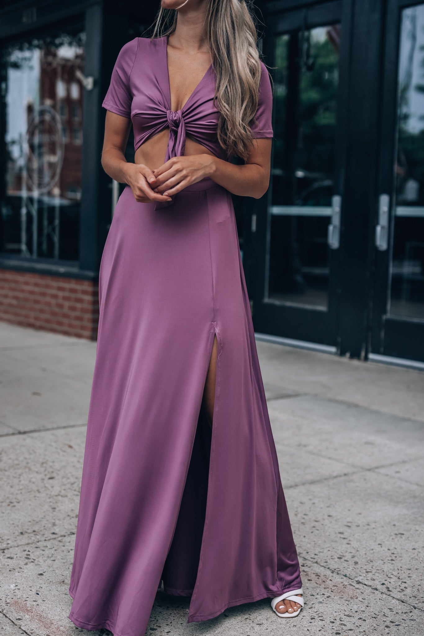 Wanderer Maxi Dress (Dark Mauve)