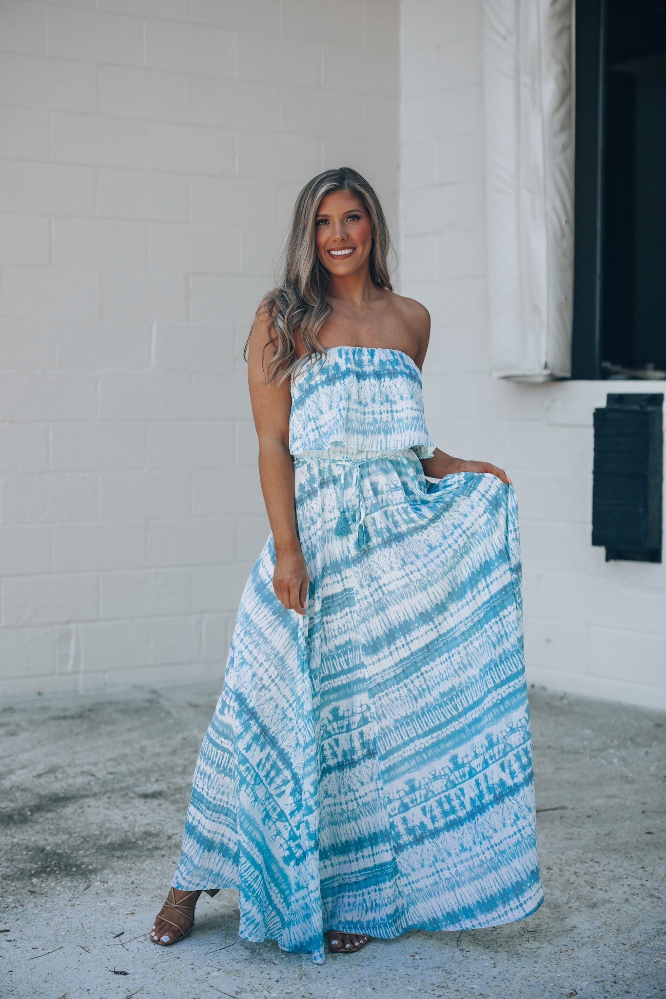 California Coast Tie Dye Maxi Dress