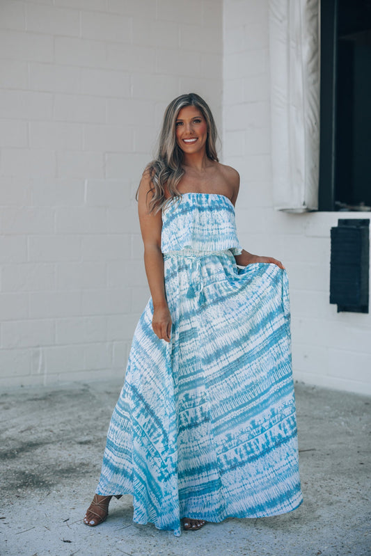 California Coast Tie Dye Maxi Dress