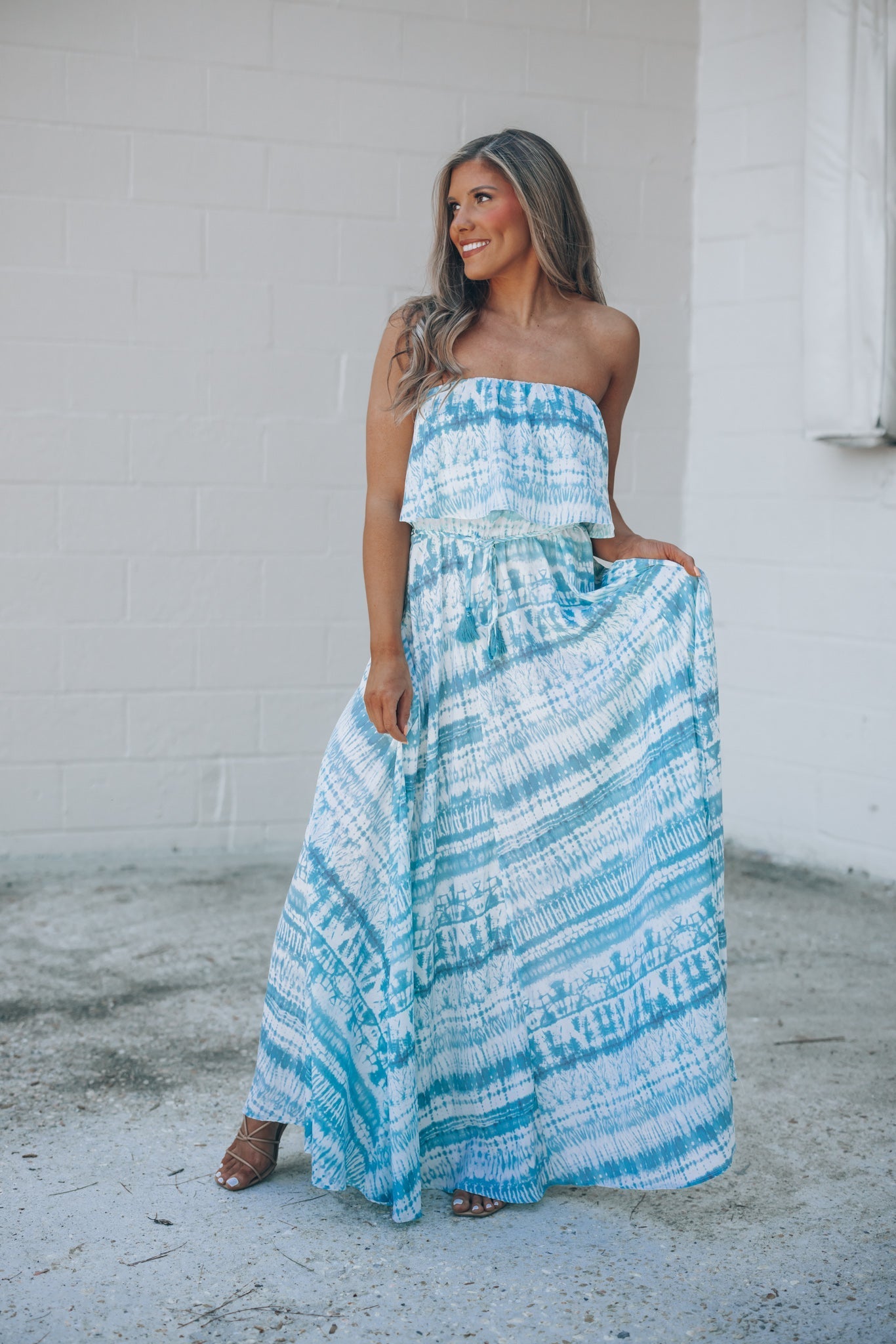 California Coast Tie Dye Maxi Dress