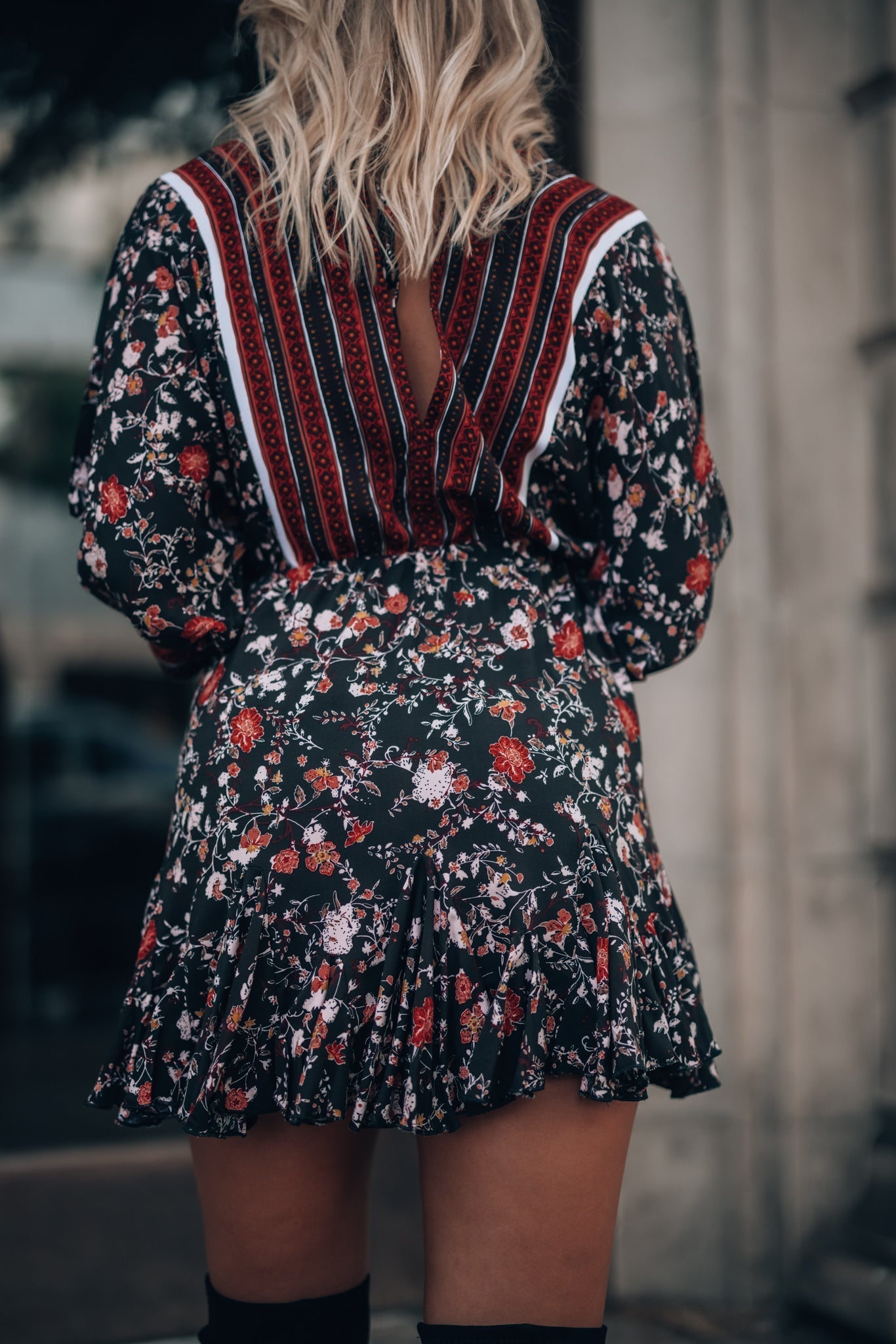 Kiss And Tell Ruffle Mini Dress