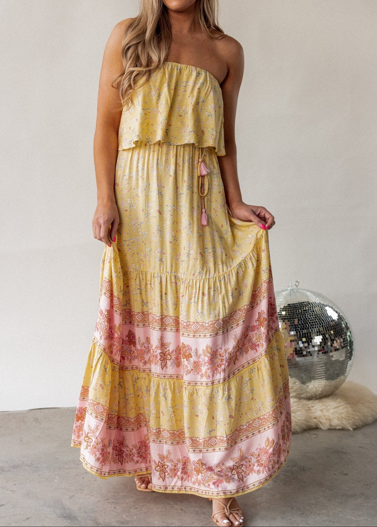 St. Augustine Strapless Maxi Dress