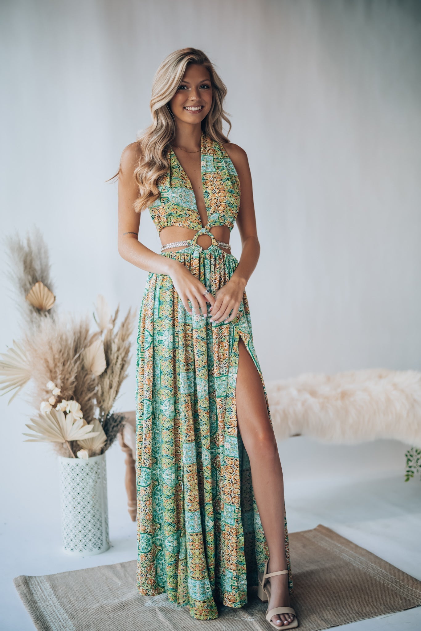 Virgin Islands Maxi Dress (Green)