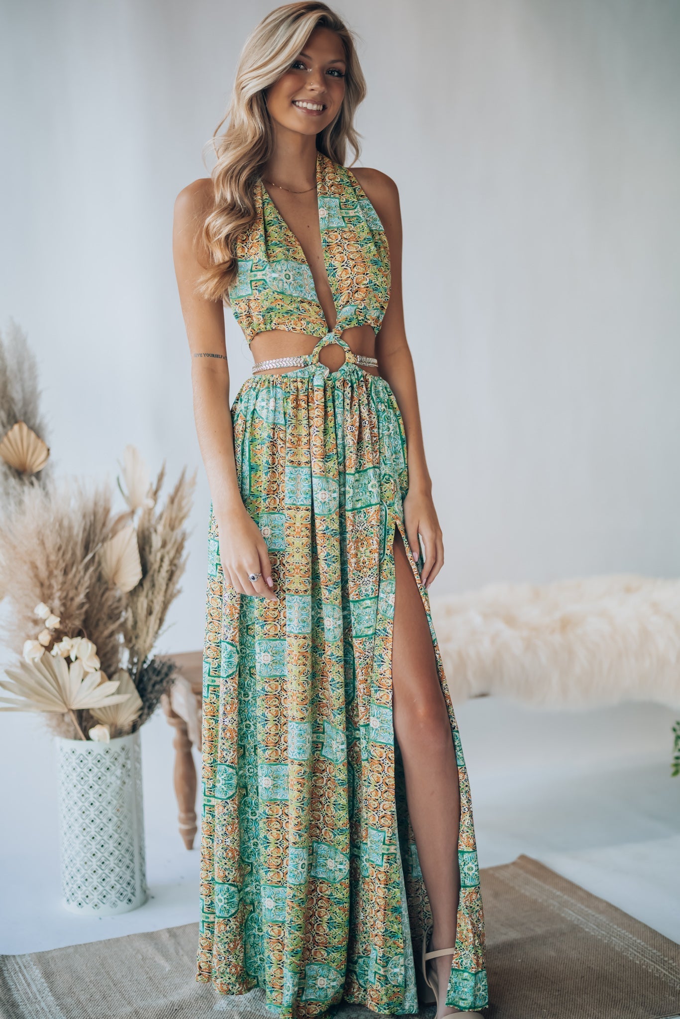 Virgin Islands Maxi Dress (Green)