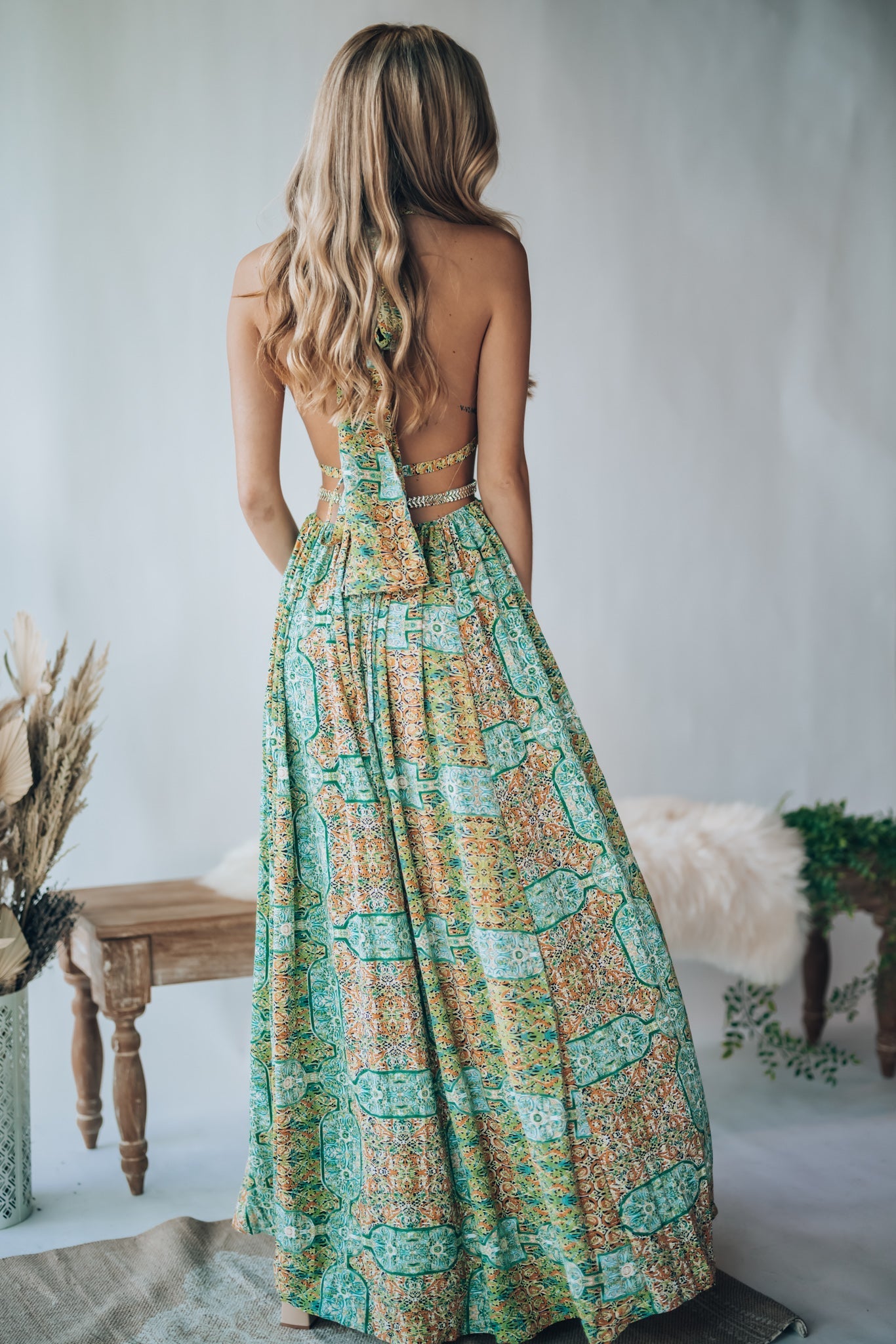 Virgin Islands Maxi Dress (Green)