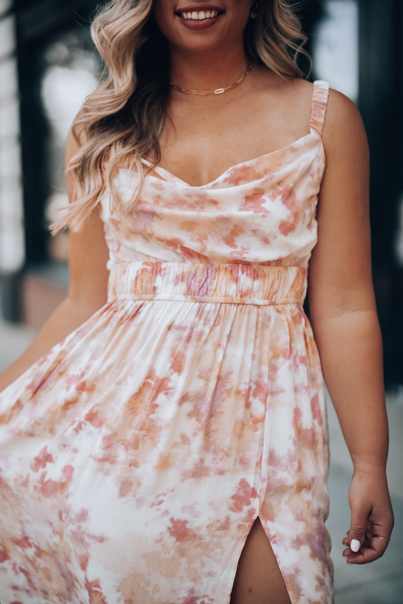 Dragonfly Cowl Neck Maxi Dress
