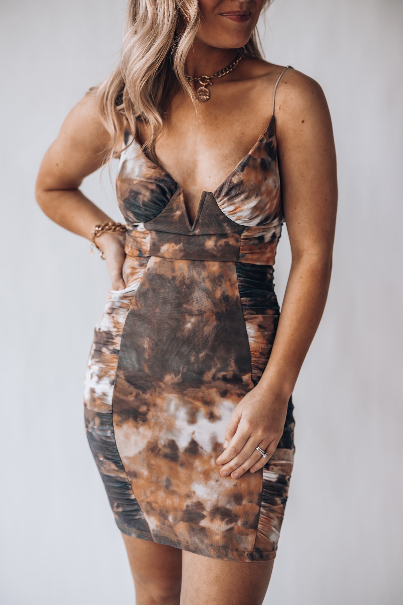 Afterglow Mesh Mini Dress