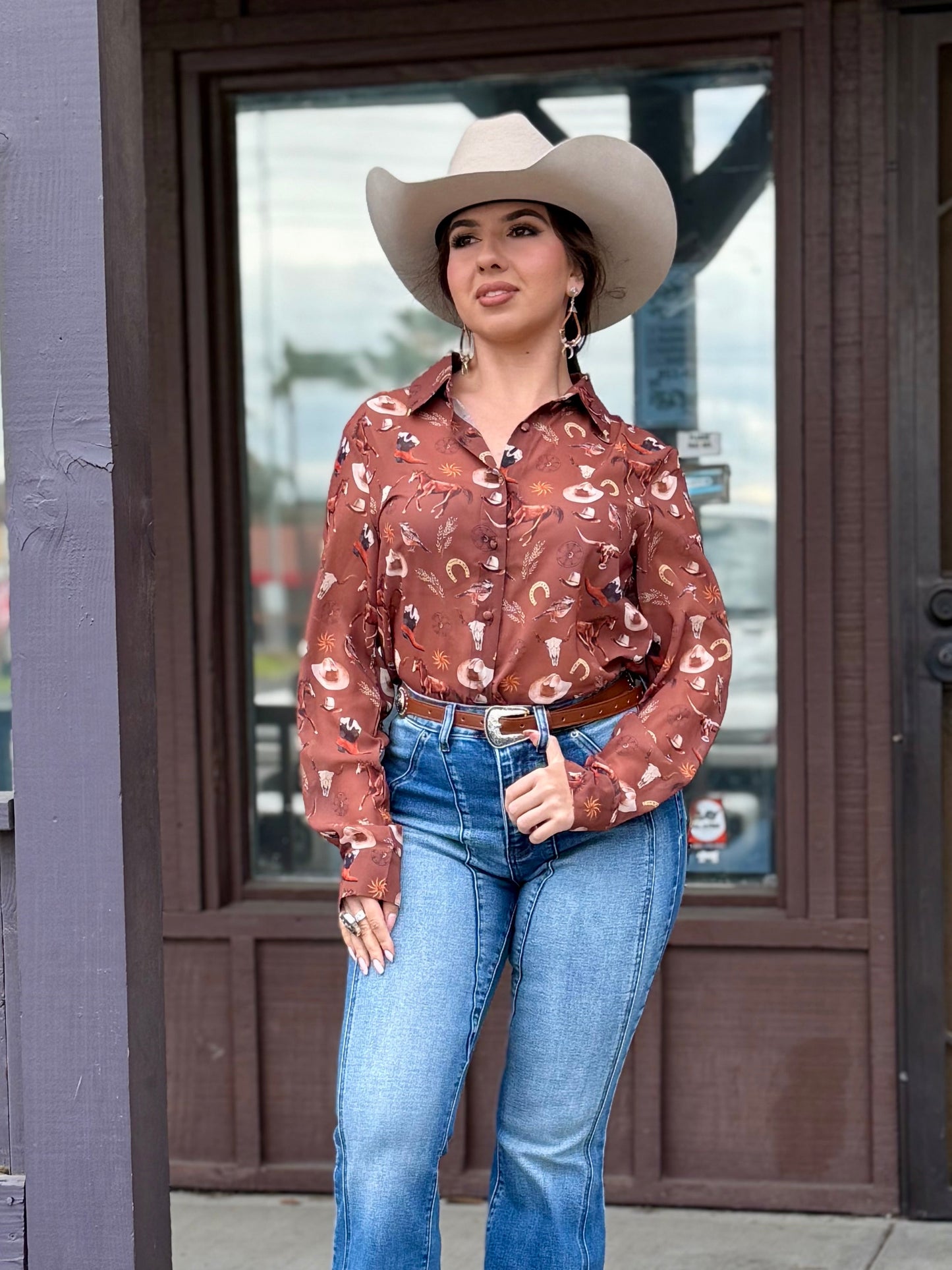 She's Country Graphic Blouse