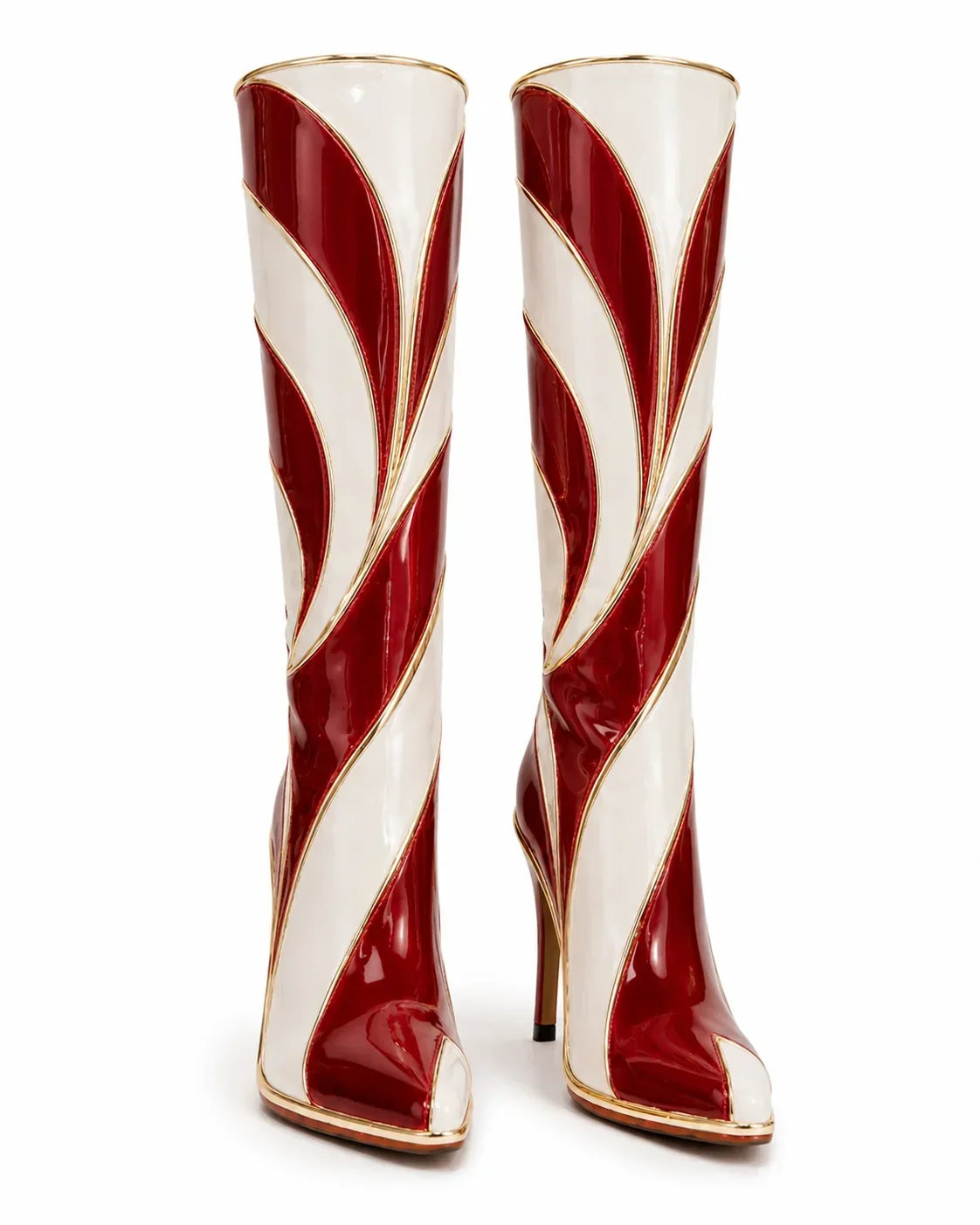 Mistle Glossy Holiday Boots | Stiletto or Block Heel