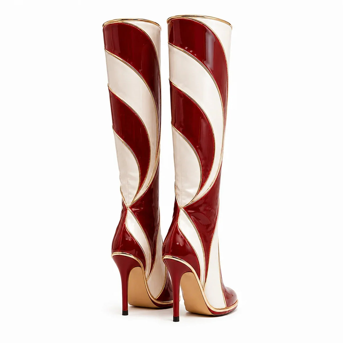 Mistle Glossy Holiday Boots | Stiletto or Block Heel