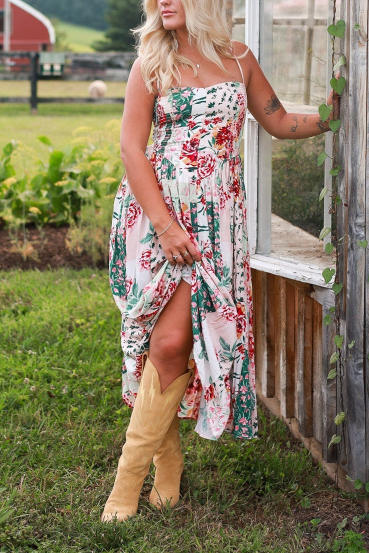 Dahlia Drop Waist Midi Dress