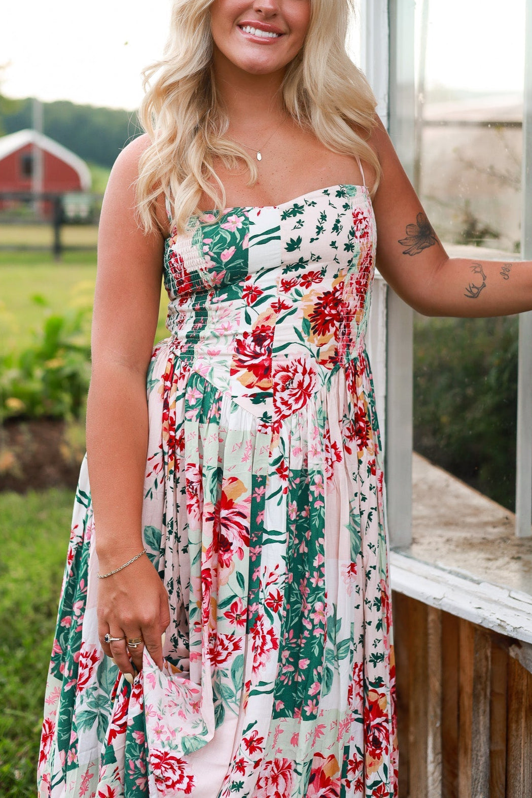 Dahlia Drop Waist Midi Dress