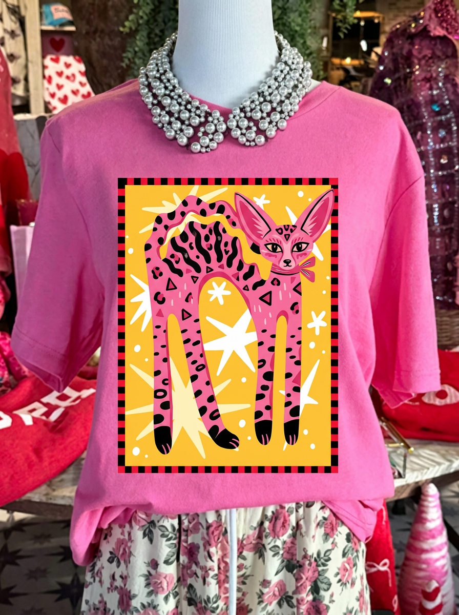 Leopard Cat Graphic Tee