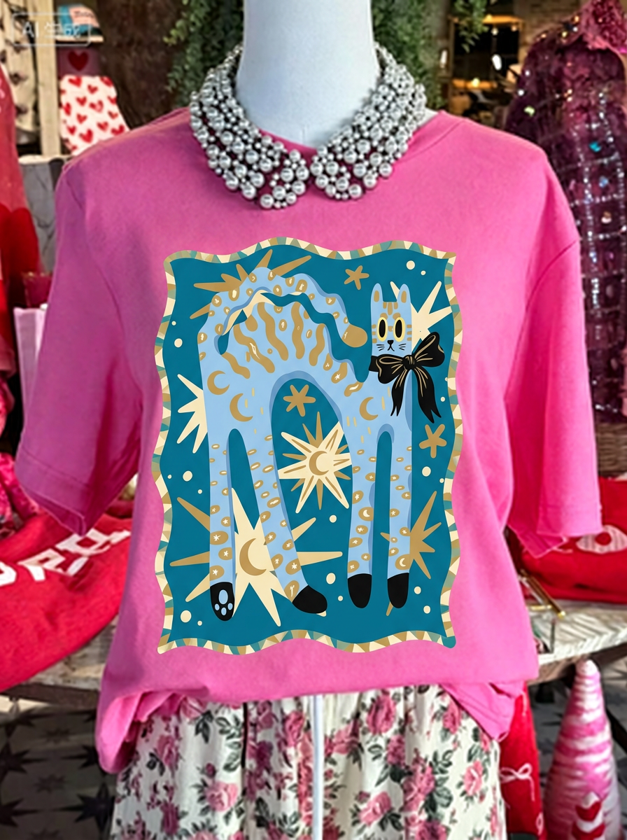 Celestial Cat Graphic Tee