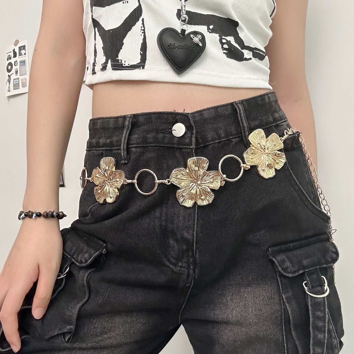 Geometric Round Metal Waist Chain | Niche Design Versatile Decorative Waist Accessory