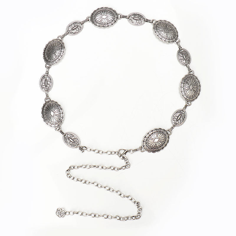 Boho Vintage Gold Coin Chain Belt | Ethnic Style Adjustable Waist Chain