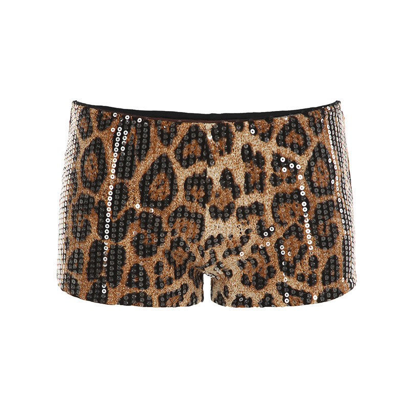 Sequin Animal Print Party Shorts & Mini Skirt Collection