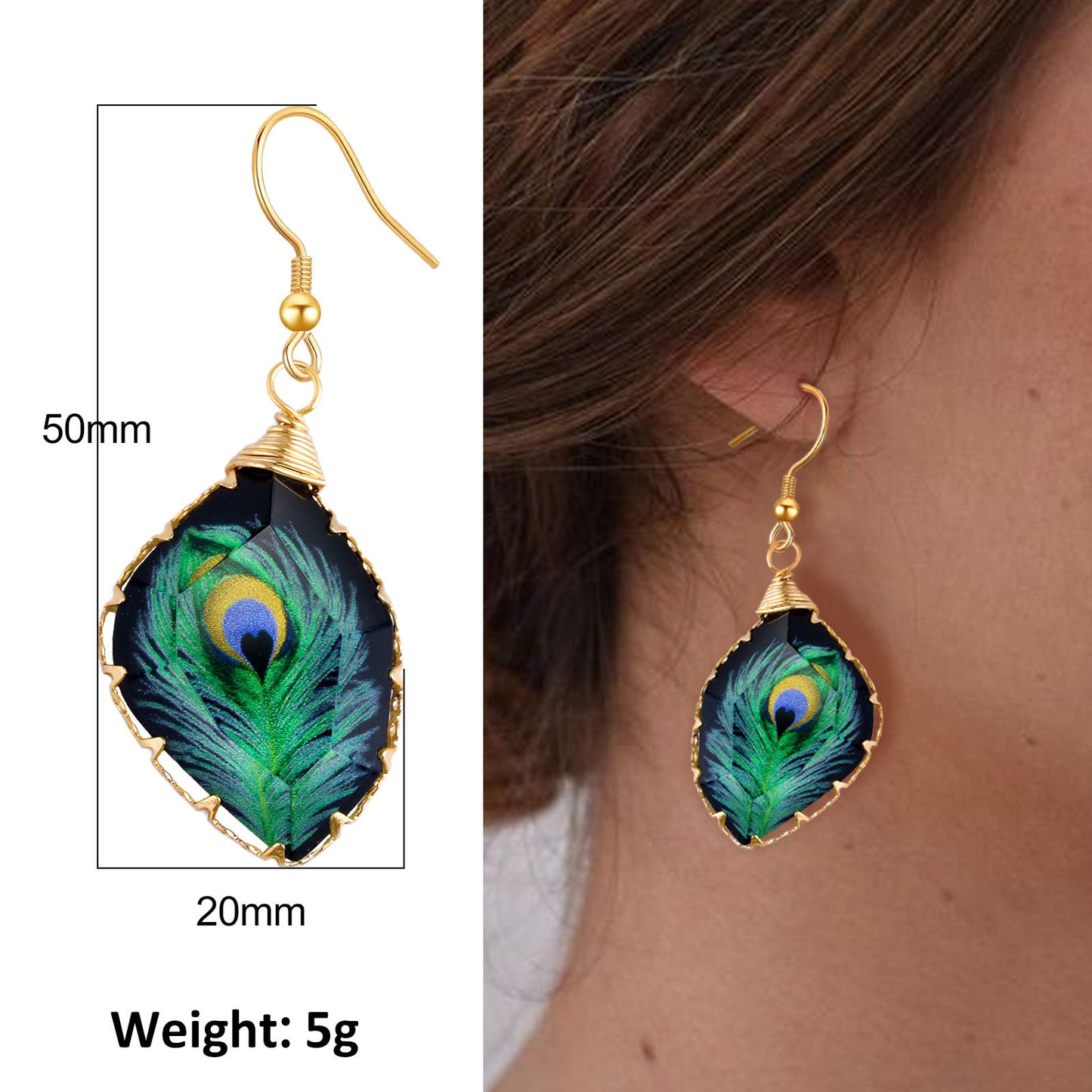 Boho Colorful Feather Beaded Tassel Earrings | Ethnic Style Unique Design Earrings
