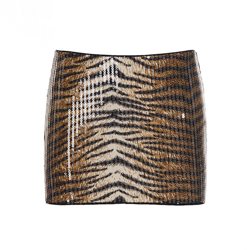 Sequin Animal Print Party Shorts & Mini Skirt Collection