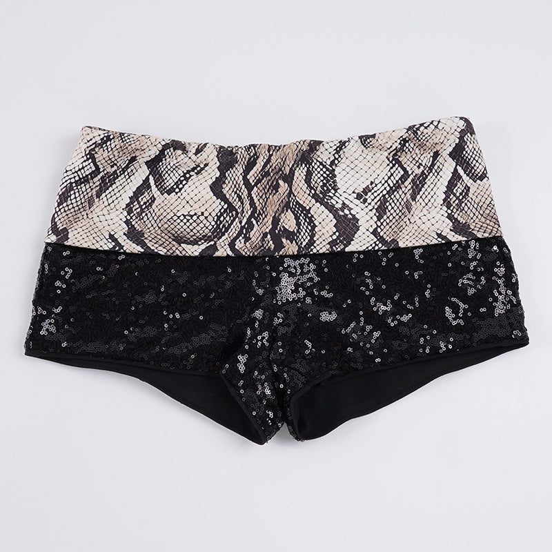 Sequin Animal Print Party Shorts & Mini Skirt Collection