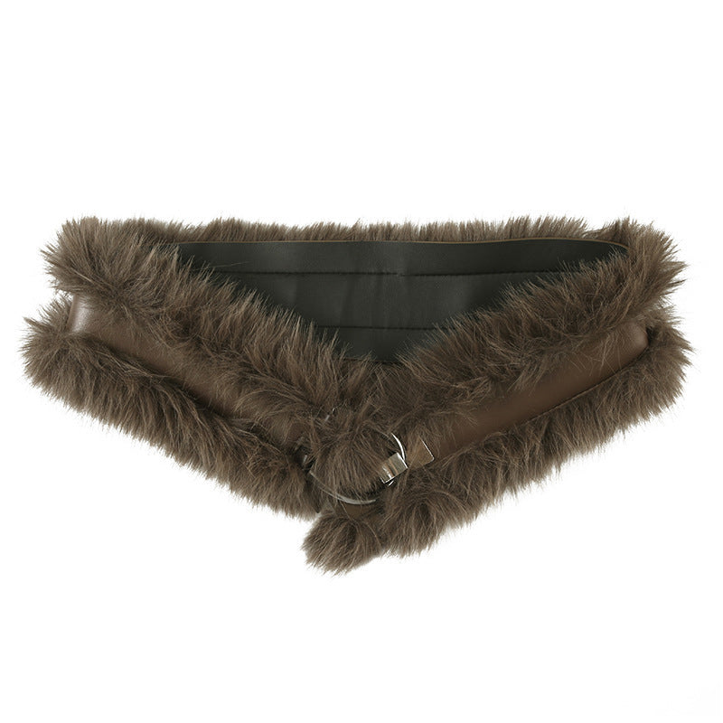 Boho Faux Fur & Leather Belt Collection
