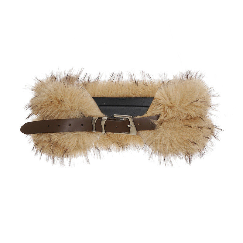 Boho Faux Fur & Leather Belt Collection