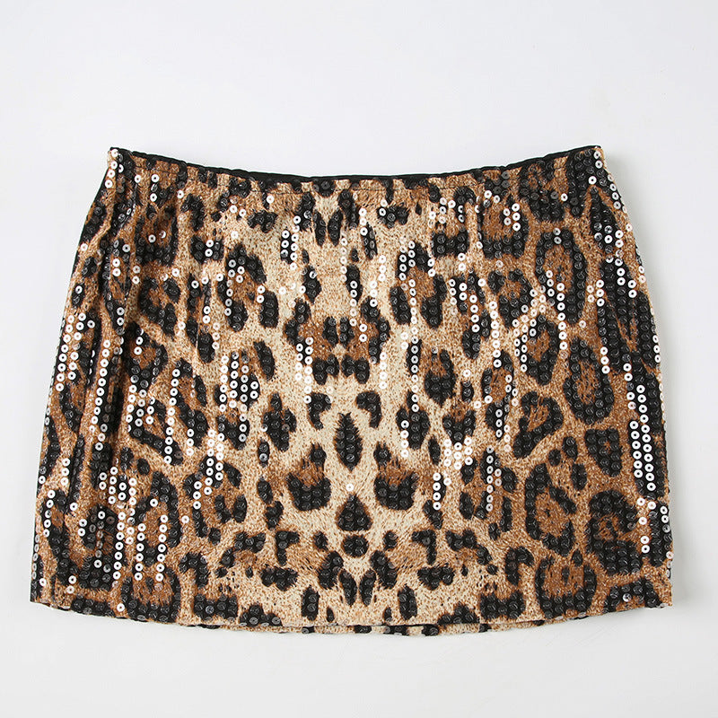 Sequin Animal Print Party Shorts & Mini Skirt Collection