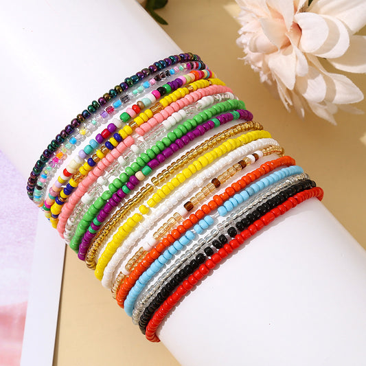 Boho Shell Starfish Beaded Multi-Layer Bracelet | Vacation Beach Unique Design Jewelry