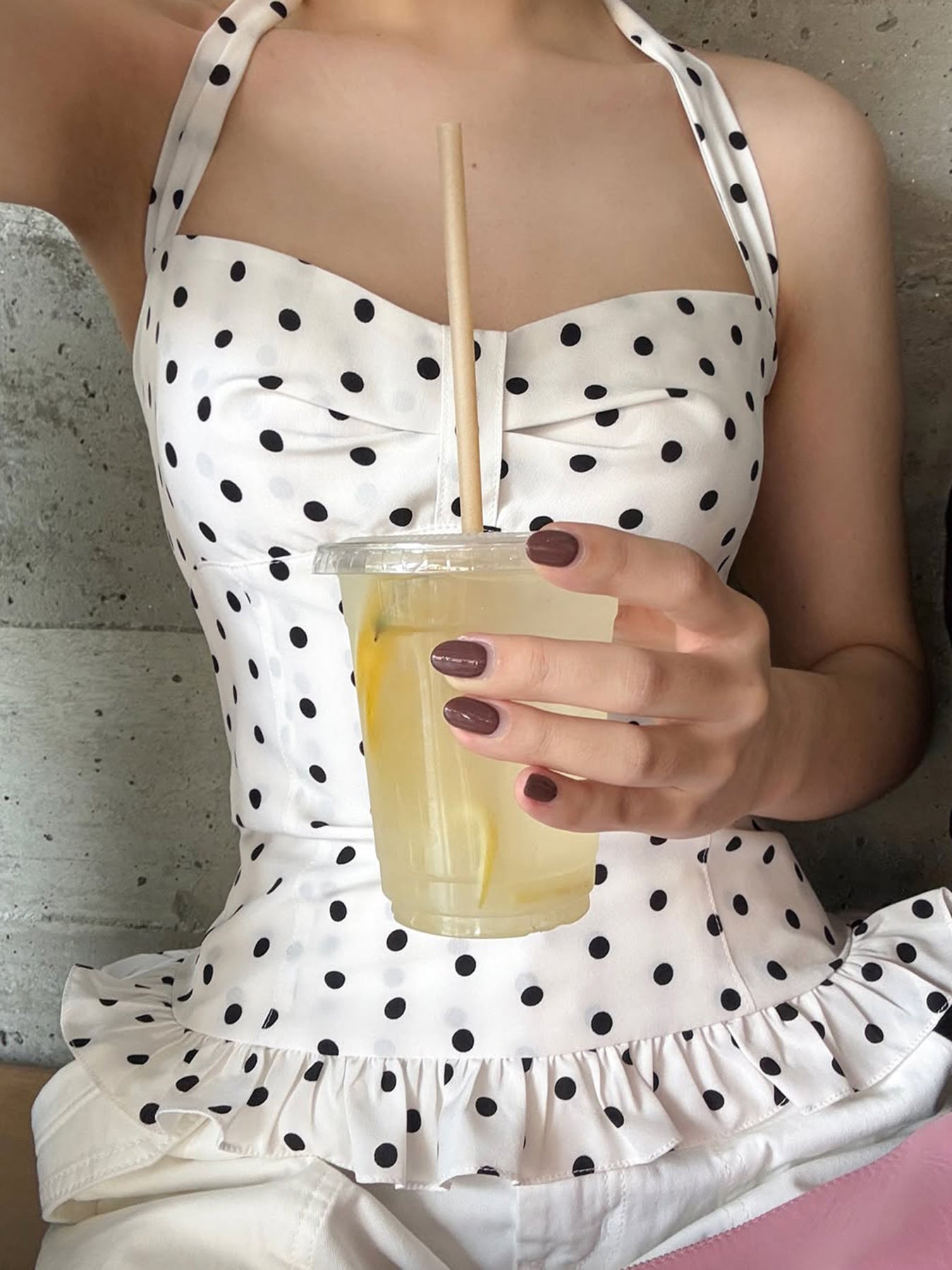 Boho Polka Dot Halter Cami Top Collection