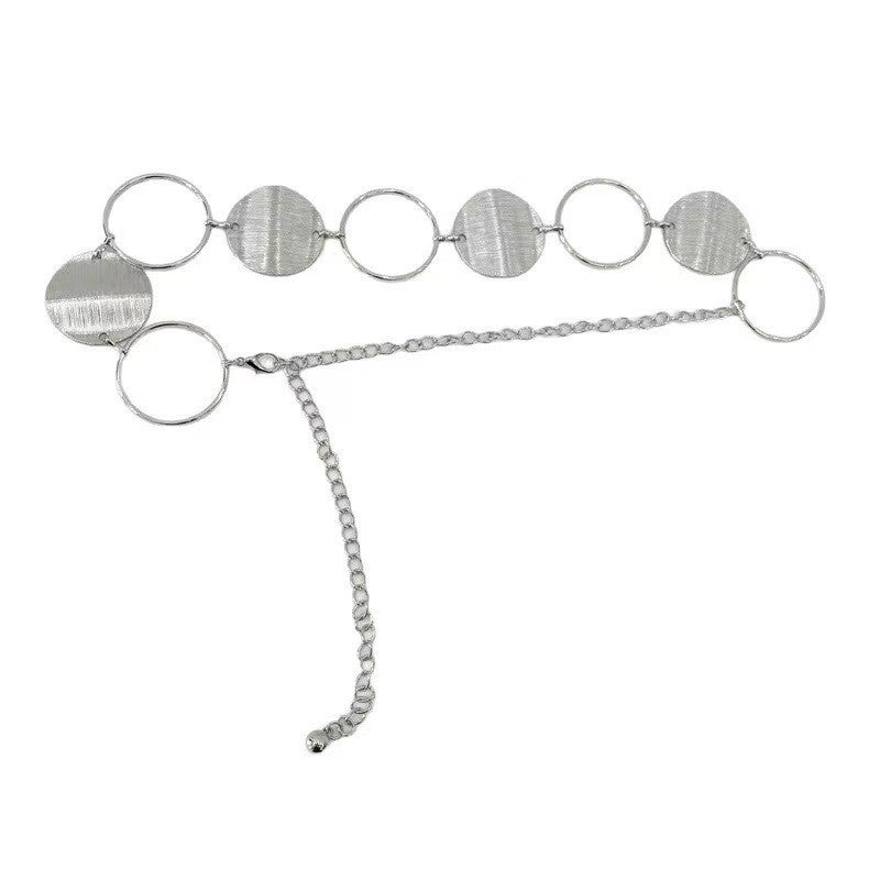 Geometric Round Metal Waist Chain | Niche Design Versatile Decorative Waist Accessory