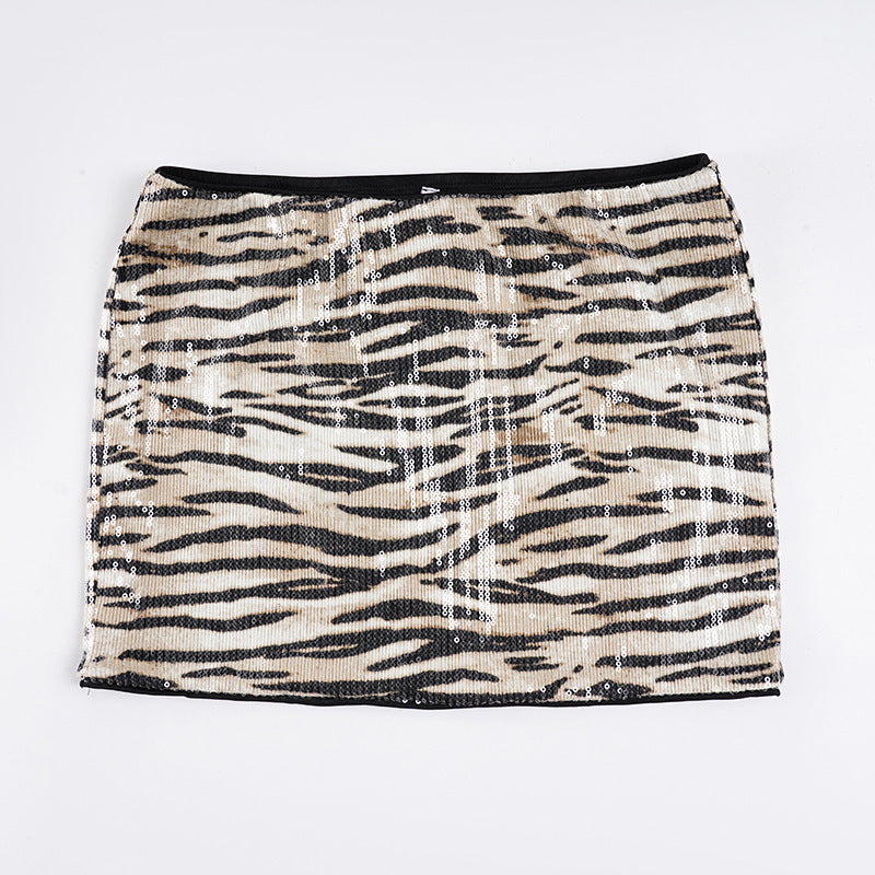 Sequin Animal Print Party Shorts & Mini Skirt Collection