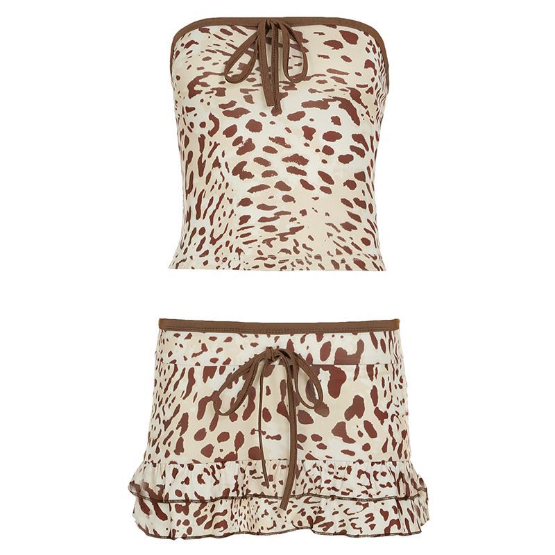 Bohemian Leopard Print Cami & Shorts Set