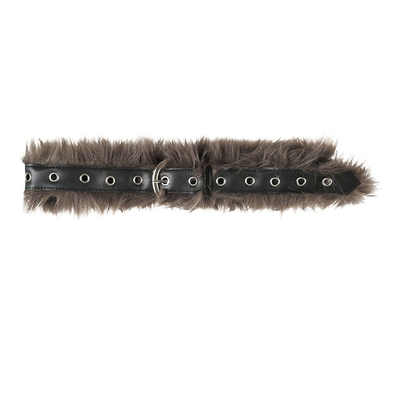 Boho Faux Fur & Leather Belt Collection