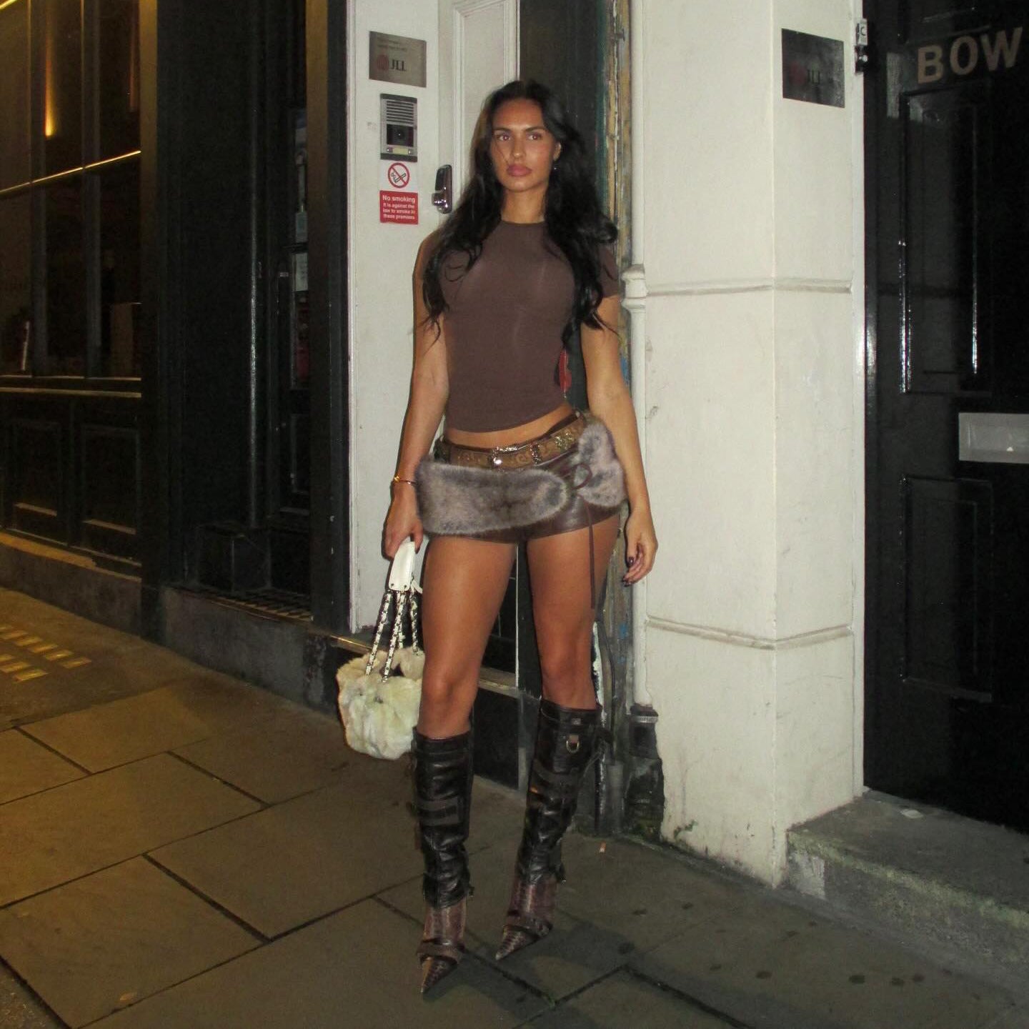 Boho Low-Rise Distressed Faux Leather Mini Shorts Collection