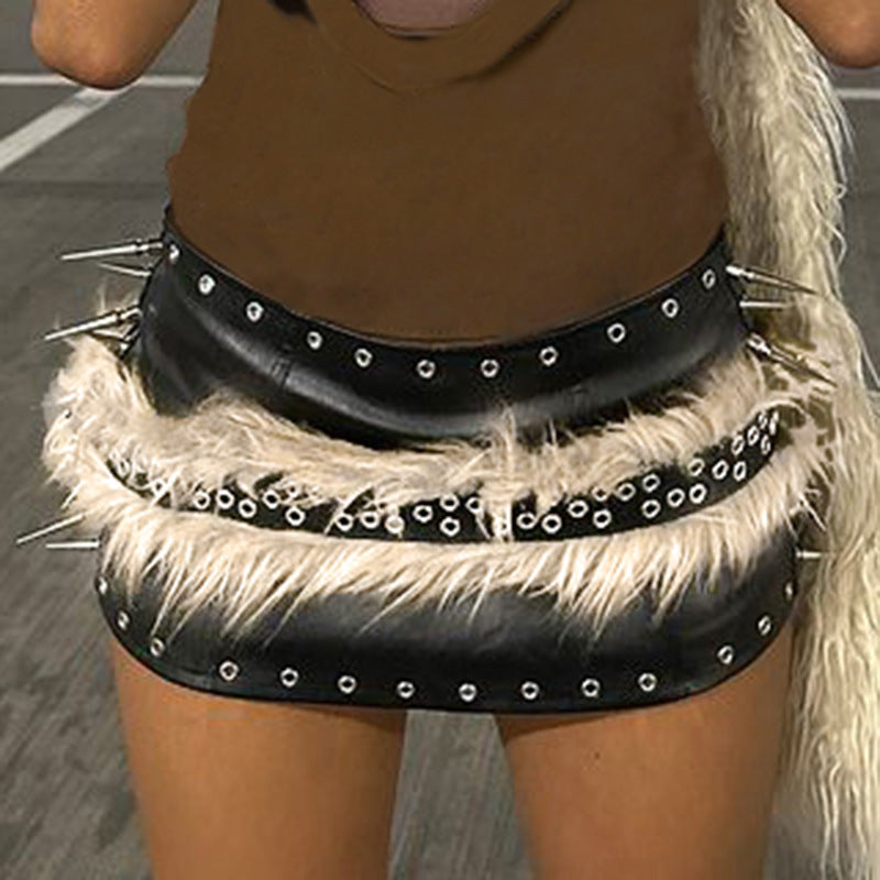 Boho Faux Fur & Leather Belt Collection