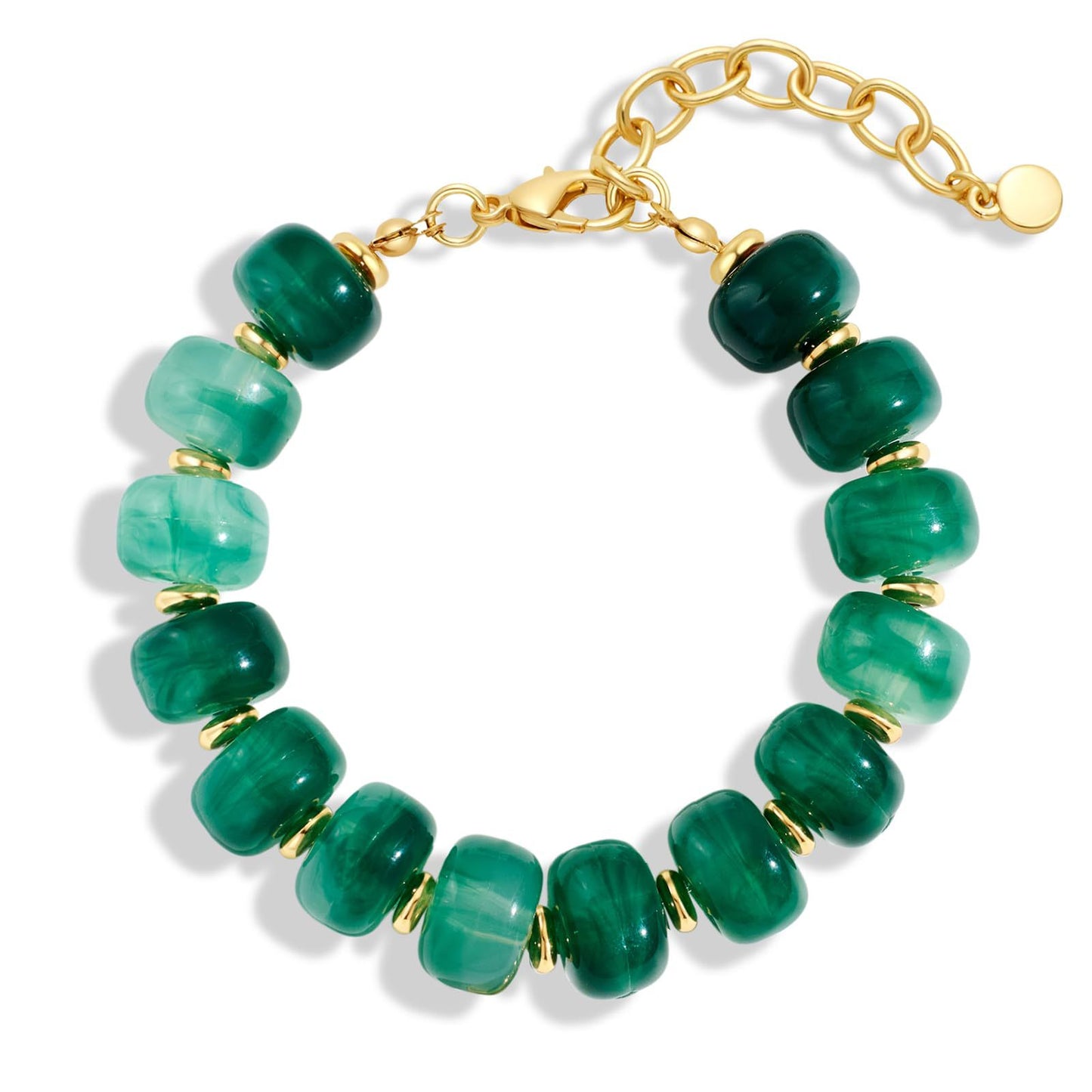 Vintage Resin Barrel Beaded Bracelet | Luxury Niche Design Versatile Jewelry